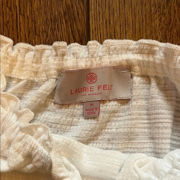 Laurie Felt Elegant White Women's Top Medium - Picture 2 of 6
